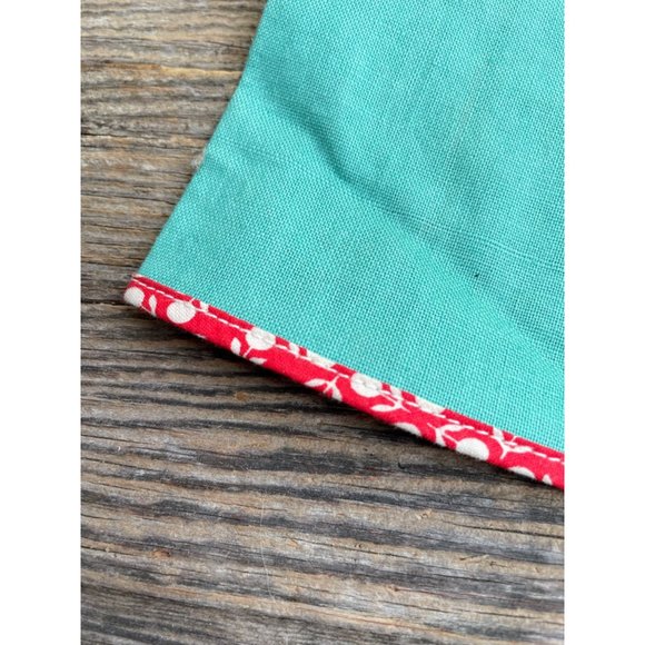 Vintage 1930s Green Cotton Infant One Piece Romper Milk glass Buttons - Picture 9 of 11